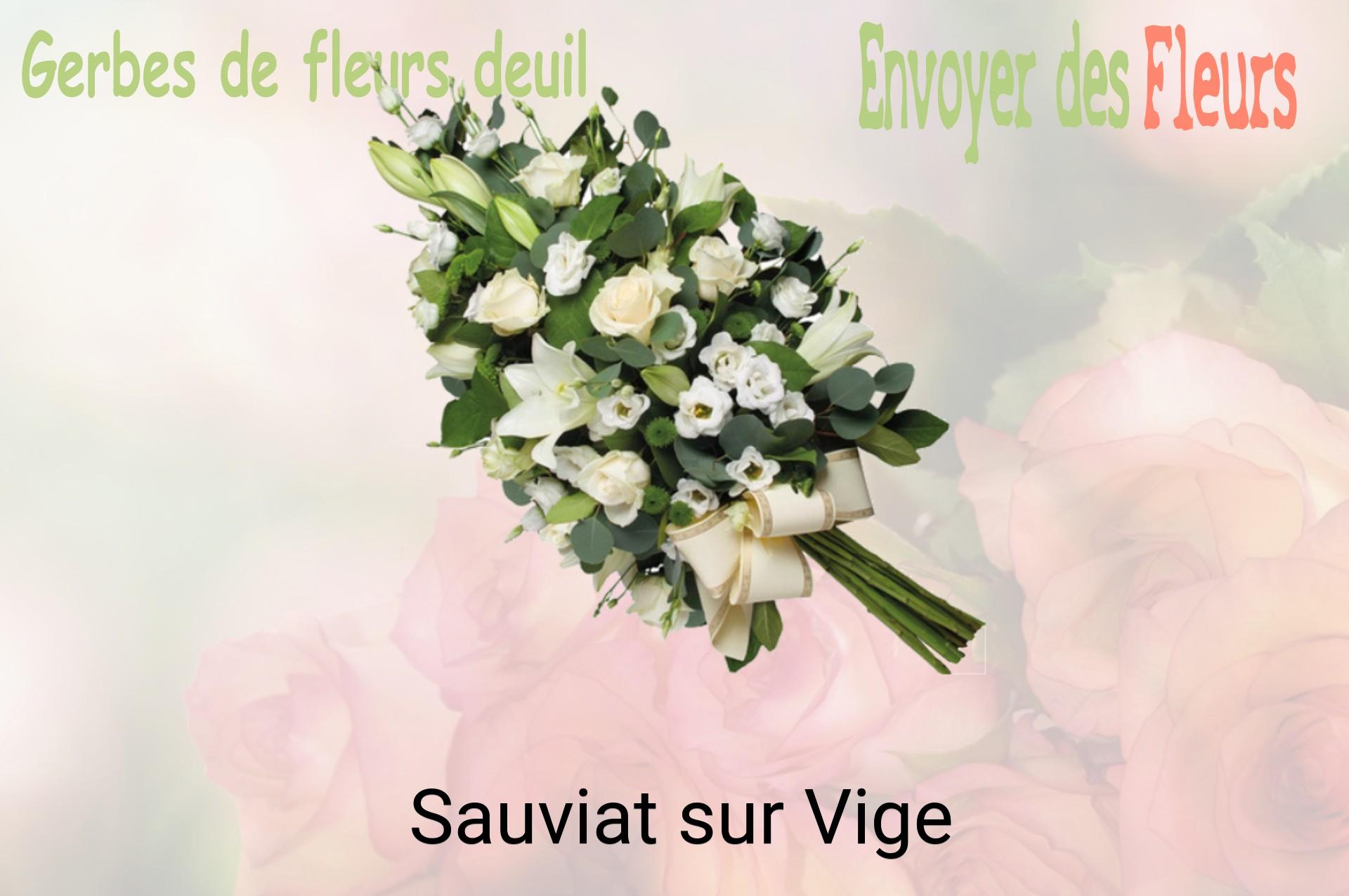 Gerbe de fleurs de deuil livrée à Sauviat-sur-Vige
